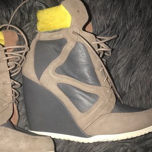 ASOS Wedge Suede Sneakers